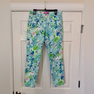 Lilly Pulitzer South Ocean Skinny Jeans Lion Around Size 10